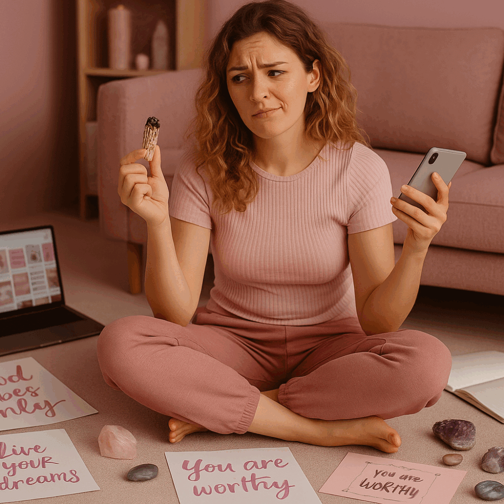 Are You Manifesting – Or Just Procrastinating with Pinterest Quotes and Palo Santo?